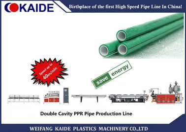 40m/Min verdoppeln die Ausgang-Plastikwasserleitung, die Wasserleitungs-Extruder-Maschine der Maschinen-/PPR herstellt